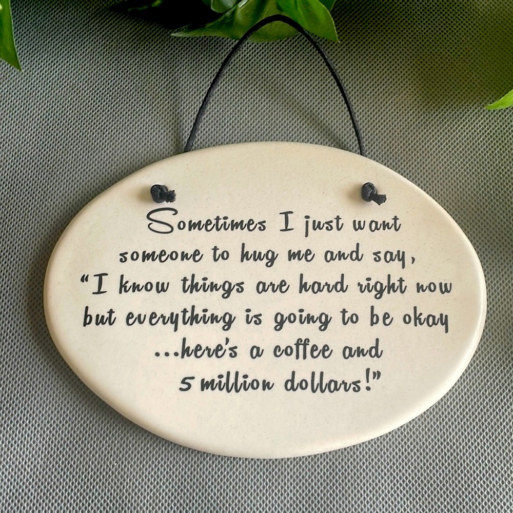 Humorous wall plaque